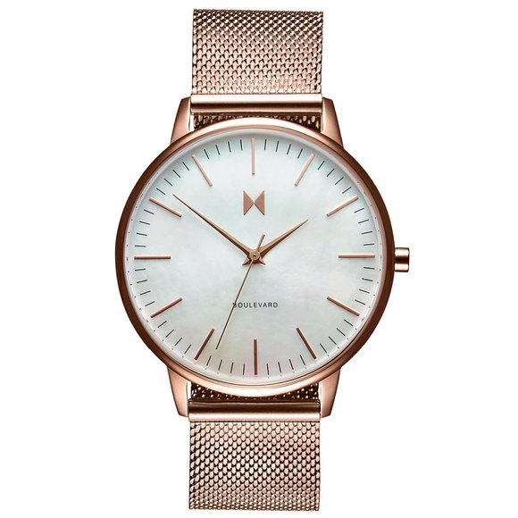 MVMT - WOMEN'S WATCH - WHITE FACE / GOLD BAND - BRAND NEW IN BOX WITH TAGS - Picture 1 of 7